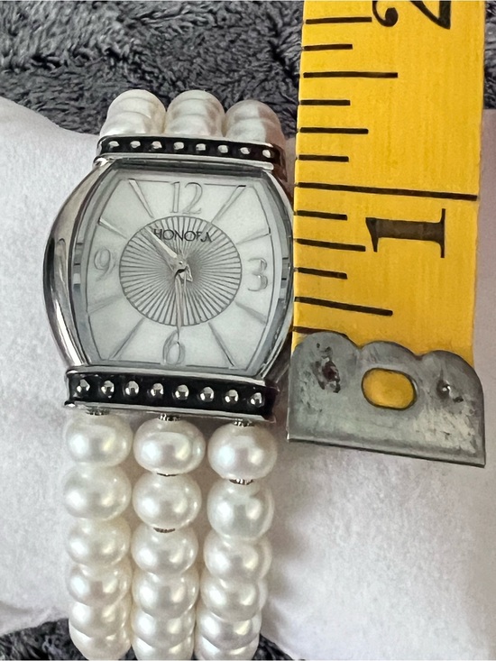 Vintage Honora Cultured Triple Strand Freshwater Pearl Cuff Watch NWOT